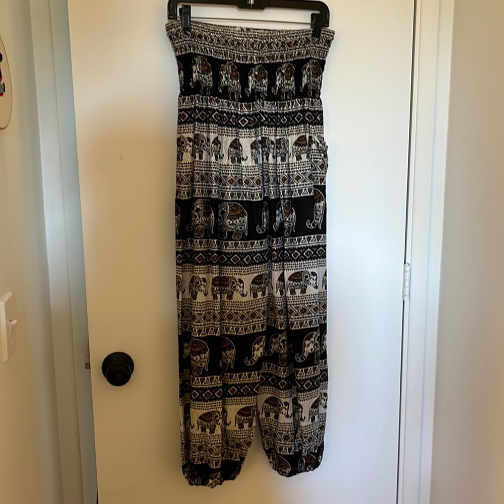Elephant Print Jogger Pants